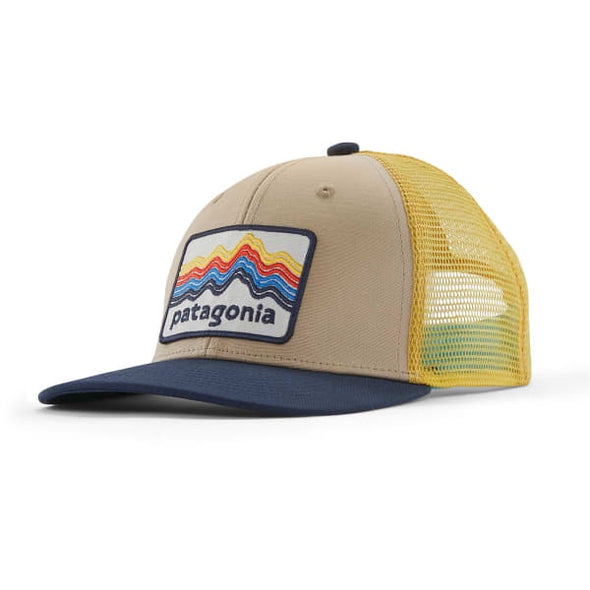 PATAGONIA K'S TRUCKER HAT - RIDGE RISE STRIPE: OAR TAN