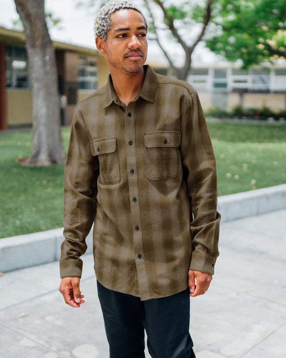 VOLCOM SHADOWSTONE FLANNEL LS - DKE