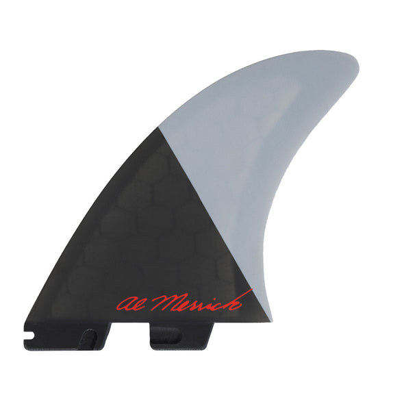 FCS || AM TWIN + 1 PC GREY/CHARCOAL M-L FIN SET
