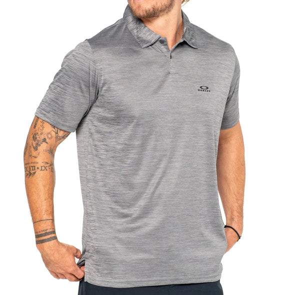 OAKLEY MENS NEW GALAXY POLO - NEW GRANITE HEATHER