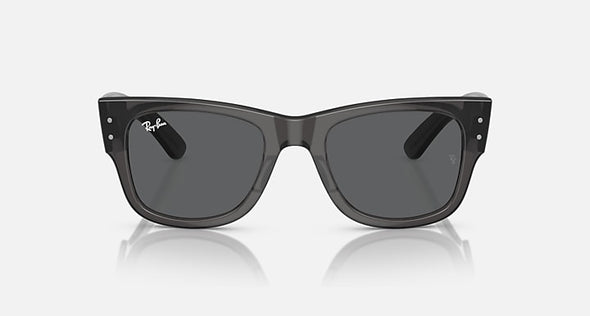 RAY BAN MEGA WAYFARER TRANSPARENT BLACK W/ DARK GREY