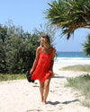 VOLCOM VIPER MINI DRESS - RED