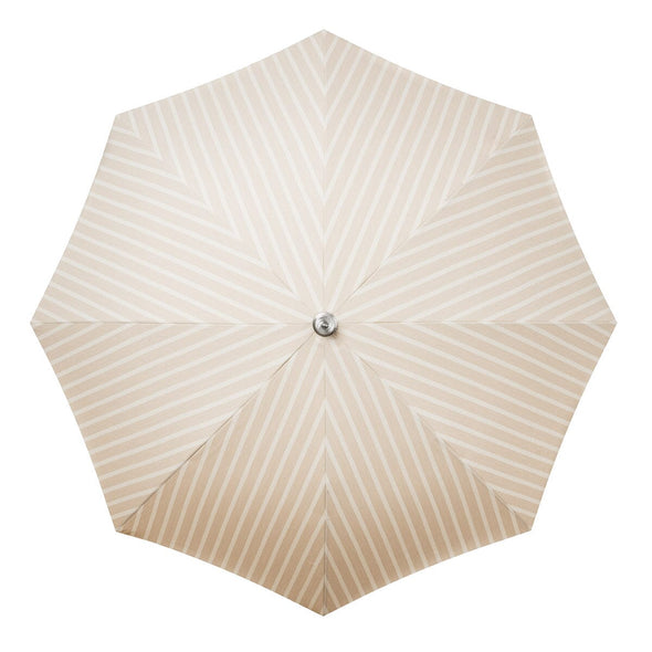 BUSNIESS & PLEASURE CO PREMIUM BEACH UMBRELLA - MONACO NATURAL STRIPE