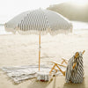 BUSNIESS & PLEASURE CO PREMIUM BEACH UMBRELLA - MONACO BLACK STRIPE