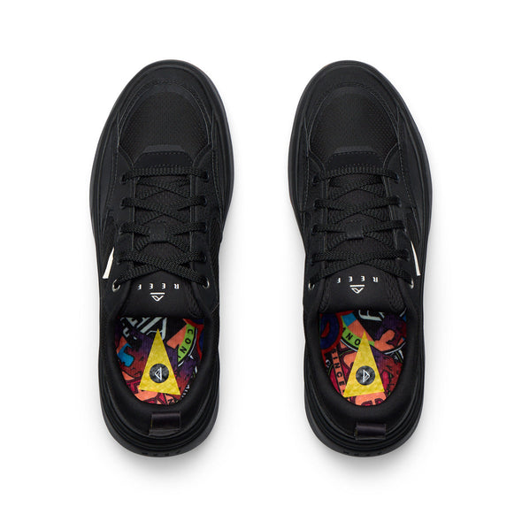 REEF FANNING MENS SHOE - BLACK/SILVER