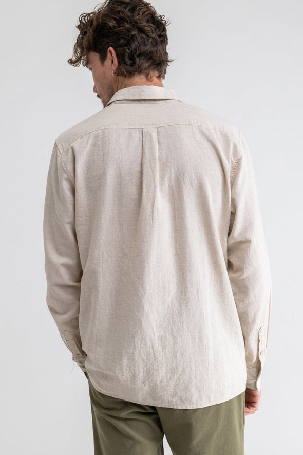 RHYTHM CLASSIC LINEN LS SHIRT - SAND