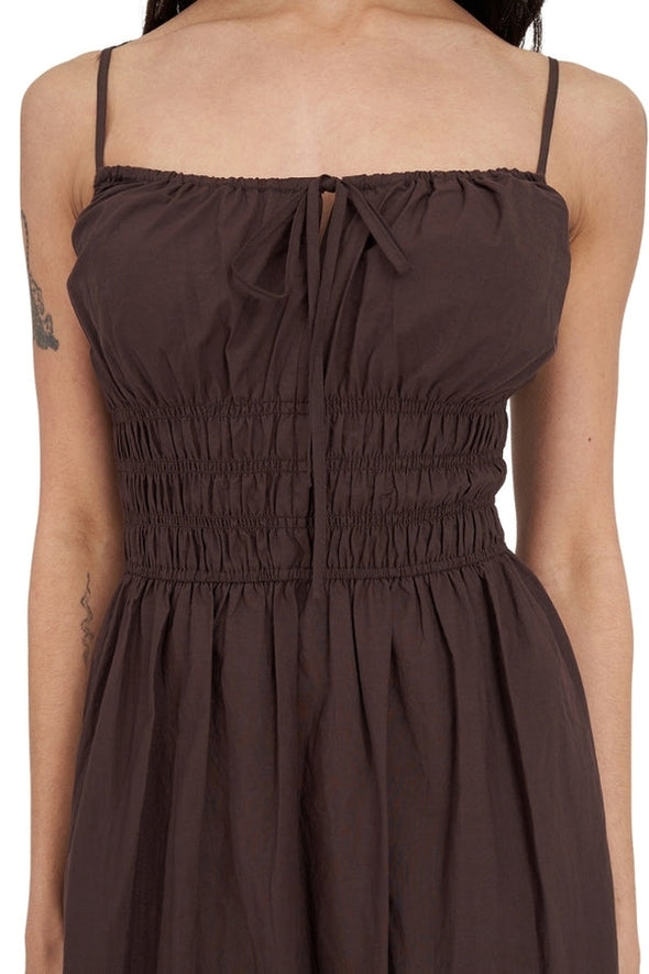 HUFFER WOMENS CRUISE EDEN MIDI DRESS - CACAO