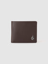 VOLCOM SINGLE STONE LEATHER WALLET - DBR