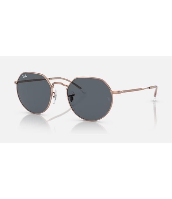 RAYBAN JACK ROSE GOLD W/ BLUE