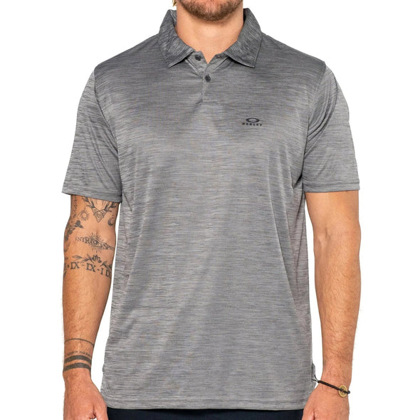 OAKLEY MENS NEW GALAXY POLO - NEW GRANITE HEATHER
