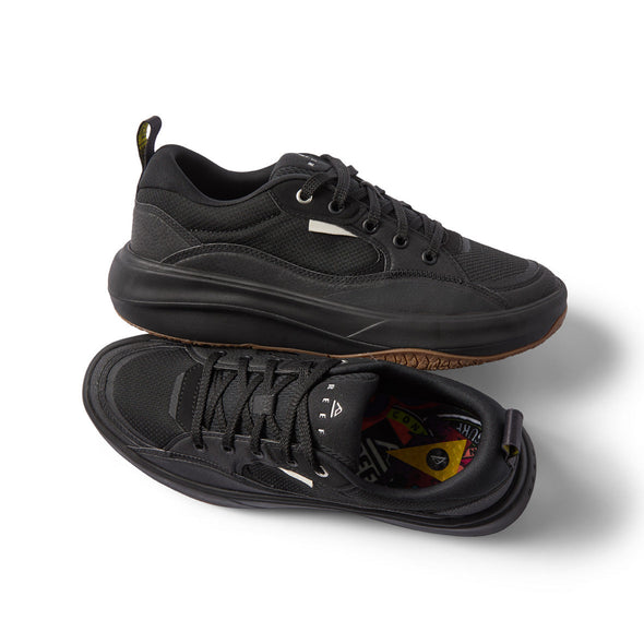 REEF FANNING MENS SHOE - BLACK/SILVER
