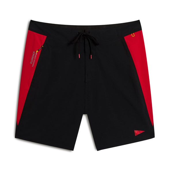 FLORENCE CORDURA AIRTEX BOARDSHORT - BLACK RACING RED