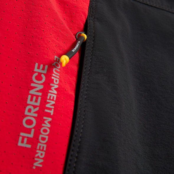 FLORENCE CORDURA AIRTEX BOARDSHORT - BLACK RACING RED