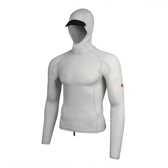 FLORENCE LONG SLEEVE UTILITY POCKET HOODED RASHGUARD - SILVER