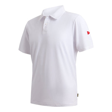 FLORENCE AIRTEX COLLARED SHORT SLEEVE SHIRT - WHITE