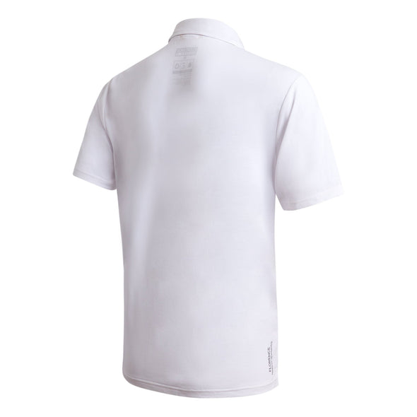 FLORENCE AIRTEX COLLARED SHORT SLEEVE SHIRT - WHITE