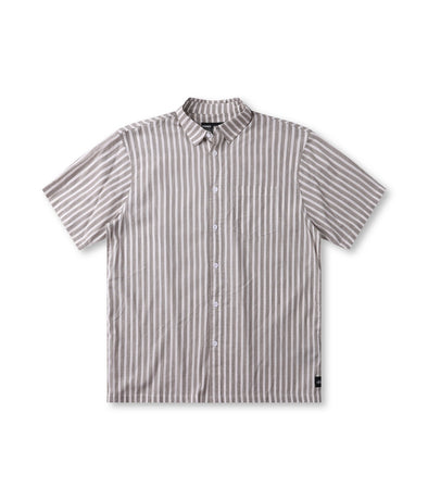 FORMER REYNOLDS STRIPE SS SHIRT - CHOC