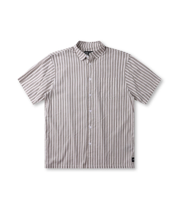 FORMER REYNOLDS STRIPE SS SHIRT - CHOC
