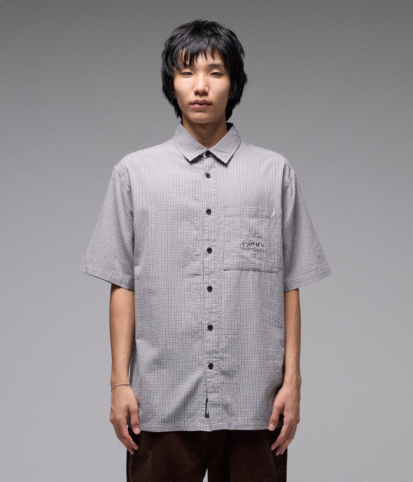 FORMER VIVIAN CHECK SS SHIRT - BLACK