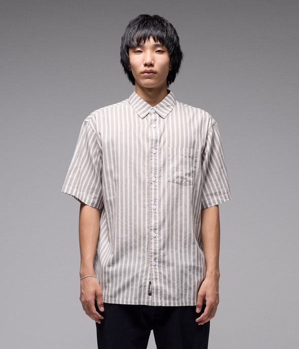 FORMER REYNOLDS STRIPE SS SHIRT - CHOC