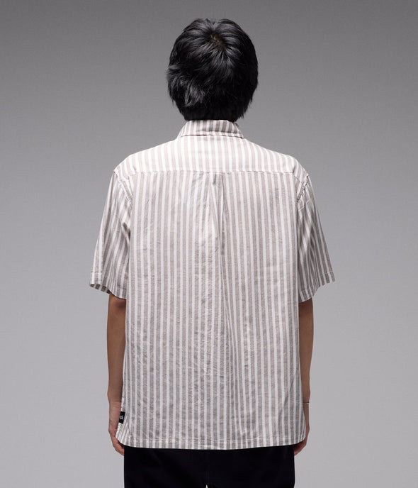 FORMER REYNOLDS STRIPE SS SHIRT - CHOC