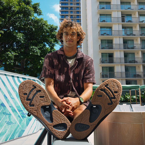 REEF FANNING MENS SHOE - BLACK/SILVER
