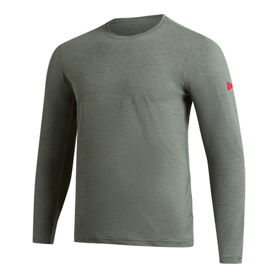 FLORENCE AIRTEX LONG SLEEVE SHIRT - HEATHER DARK SAGE