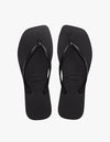 HAVAIANAS SLIM SQUARE SOLID - BLACK