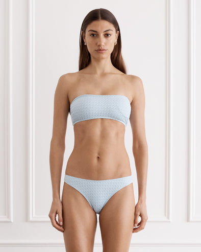 HEAVEN RHODE BANDEAU TOP W/ JENNIFER HIPSTER PANT - CIELO