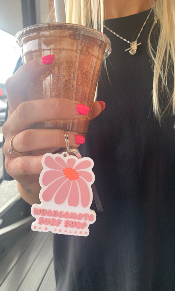 WHANGAMATA SURF SHOP FLOWER KEY CHAIN