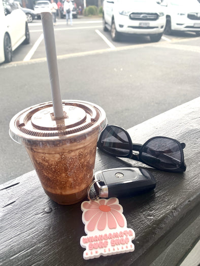 WHANGAMATA SURF SHOP FLOWER KEY CHAIN