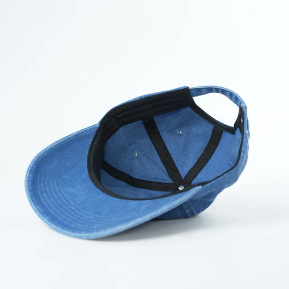 WHANGAMATA SURF SHOP FLOWER LOGO CAP - FADED BLUE