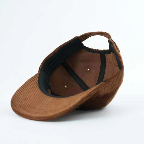 WHANGAMATA SURF SHOP BOX LOGO CORD CAP - BROWN