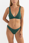 RHYTHM LILY RIB TALL TRI TOP W/ HOLIDAY PANT - FOREST