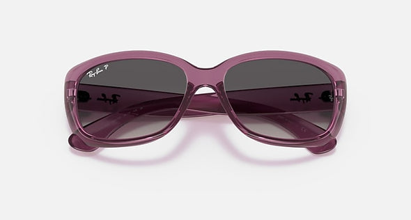 RAYBAN JACKIE OHH TRANSPARENT VIOLET W/ GREY GRADIENT POLARIZED