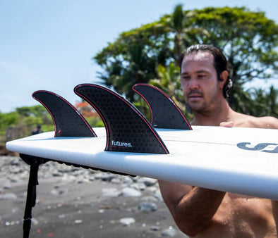 FUTURES JORDY SMITH HC TRI FIN SET - BLACK/RED