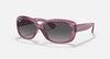 RAYBAN JACKIE OHH TRANSPARENT VIOLET W/ GREY GRADIENT POLARIZED