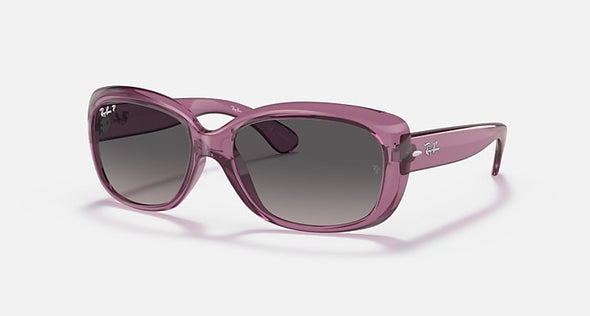 RAYBAN JACKIE OHH TRANSPARENT VIOLET W/ GREY GRADIENT POLARIZED