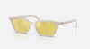 RAY BAN ZAYA CLOUDY WARM WHITE W/ YELLOW MIRROR FLASH GOLD