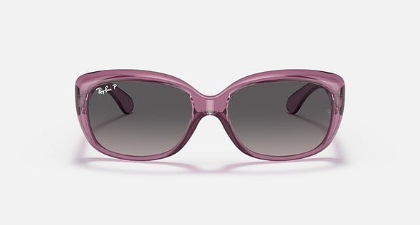 RAYBAN JACKIE OHH TRANSPARENT VIOLET W/ GREY GRADIENT POLARIZED