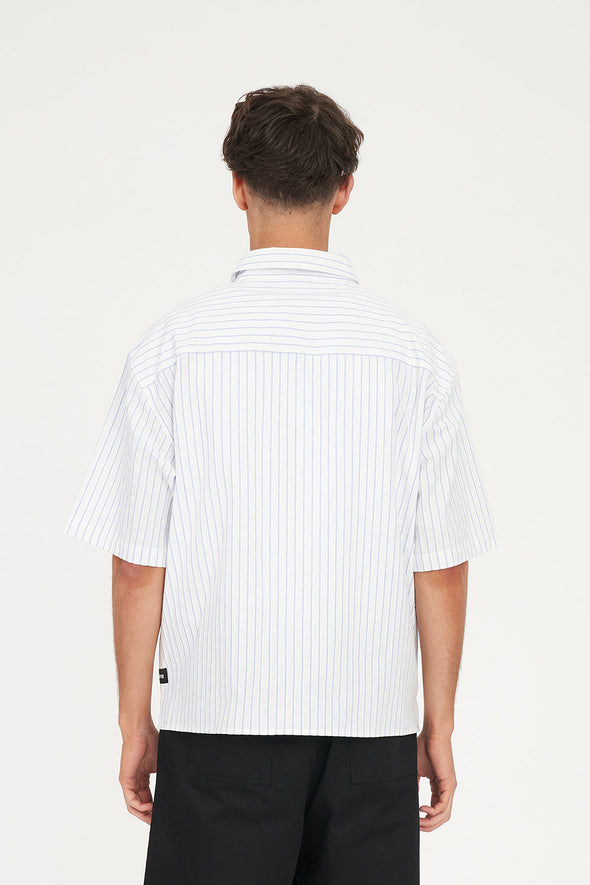HUFFER SS OXFORD SHIRT - Y2K BLUE