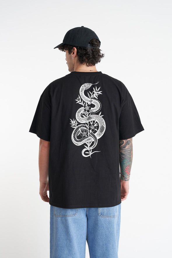 HUFFER BLOCK TEE 220/INKED - BLACK