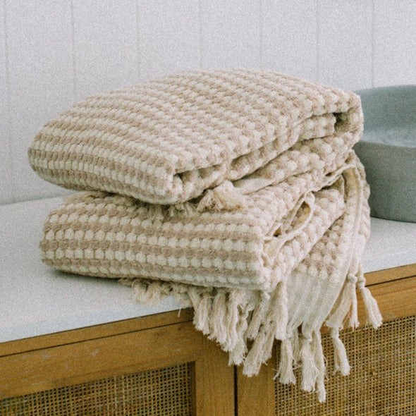 MAYDE CRESCENT TOWEL - SAND