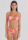 POOLSIDE PARADISO MOOREA KNOT TOP W/ MOOREA HIGH CUT CURVE BOTTOM - WATERMELLON