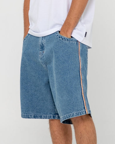 RUSTY FLIP DADDY 2.0 JEAN SHORT - MIDDY BLUE