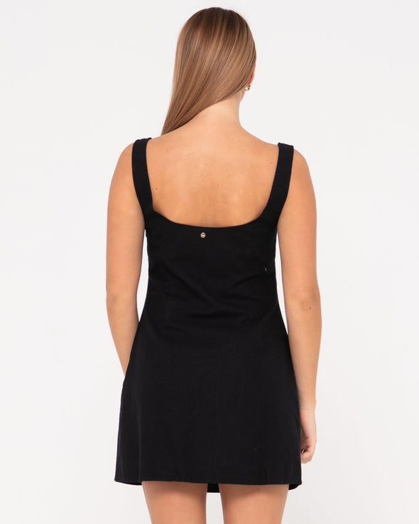 RUSTY MEG SLIP DRESS - BLK