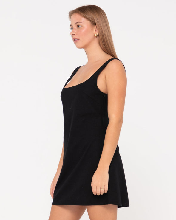 RUSTY MEG SLIP DRESS - BLK