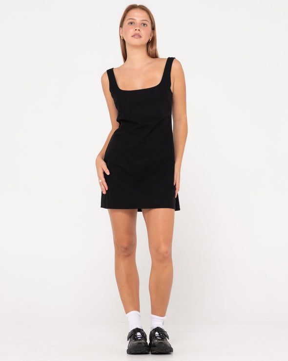 RUSTY MEG SLIP DRESS - BLK