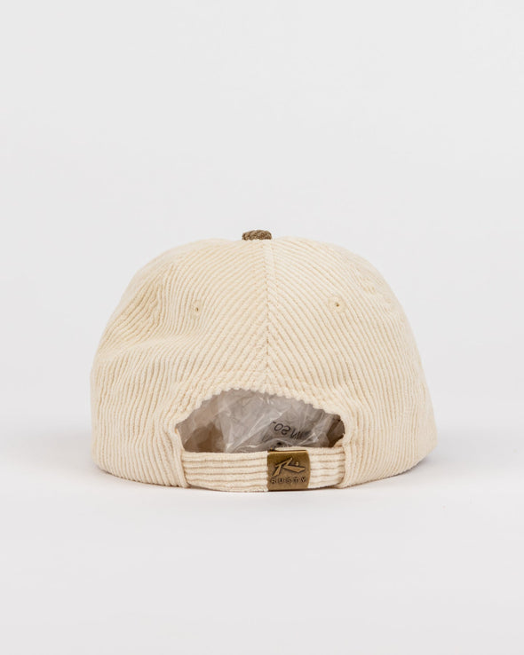 RUSTY ORBIT CORD SIX PANEL CAP - OAT