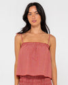 RUTSY SUMMER COURT CAMI TOP - RED